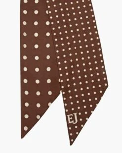 Twilly Scarf Tencel -Ericjavits Shop 13290 TWILLY SCARF CHOCOLATE DOT ea62bce6 01f6 4367 8c02 8e7f6dc61286