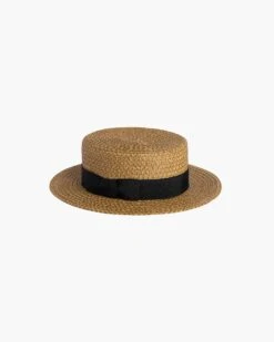 Boater Hat 22 Boater Hat -Ericjavits Shop 13859 BOATER NATURAL BLACKcopy