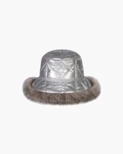 Invincible Winter Puffer Bucket Hat -Ericjavits Shop FW20 13330 INVINCIBLE SILVER 1sm