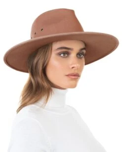Jade Wool Felt Fedora Hat 35 Jade Wool Felt Fedora Hat -Ericjavits Shop FW20 13341 JADE RUSSETcopy