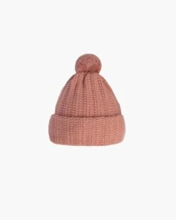 Beanie W/ Pom Pom 28 Beanie W/ Pom Pom -Ericjavits Shop FW21 12130 POM POM BLUSH STILLsm