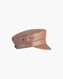 Night Porter Leather Cap -Ericjavits Shop FW21 12926 NIGHT PORTER ALMONDINEsm