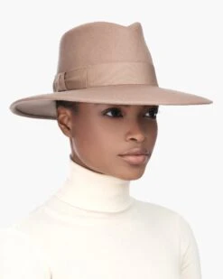 Wool Zora Felt Fedora Hat -Ericjavits Shop FW21 12989 WOOL ZORA ALMONDINE LEAD d7a48394 a9a0 40b0 9512 642b767a0ab0