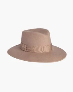 Wool Zora Felt Fedora Hat -Ericjavits Shop FW21 12989 WOOL ZORA ALMONDINEsm