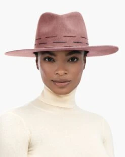 Pike Hat -Ericjavits Shop FW21 13139 PIKE DUSTY ROSE FRONT