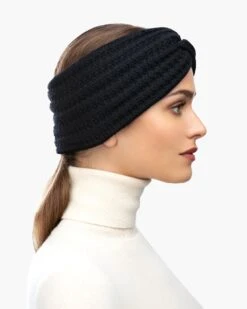 Knit Turban -Ericjavits Shop FW21 13198 TURBAN BLACK PROFILEcopy