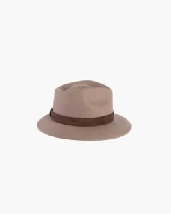 Ms Cool Wool Felt Fedora Hat 25 Ms Cool Wool Felt Fedora Hat -Ericjavits Shop FW21 13335 WOOL MS COOL ALMONDINE 1copy