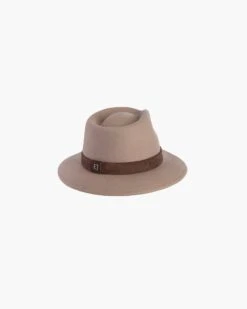 Ms Cool Wool Felt Fedora Hat 27 Ms Cool Wool Felt Fedora Hat -Ericjavits Shop FW21 13335 WOOL MS COOL ALMONDINE 2copy