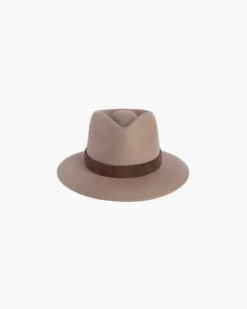 Ms Cool Wool Felt Fedora Hat 26 Ms Cool Wool Felt Fedora Hat -Ericjavits Shop FW21 13335 WOOL MS COOL ALMONDINE 3copy