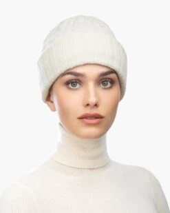 Knit Fisherman Cap -Ericjavits Shop FW21 13599 KNIT FISHERMAN CAP CREAM FRONTcopy