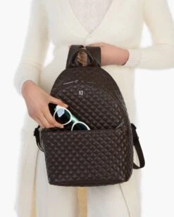 Quilty Backpack -Ericjavits Shop FW21 23383 GRIDD BACKPACK CHOCOLATE GLASSEScopy