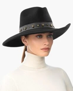 Gunslinger Hat 28 Gunslinger Hat -Ericjavits Shop FW22 13140 GUNSLINGER BLACK LEADcopy
