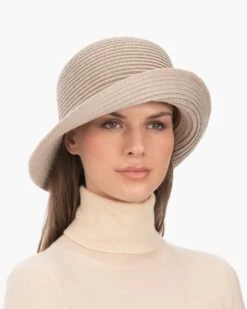 Shenia™ Cloche 22 Shenia™ Cloche -Ericjavits Shop FW23 12907 SHENIA CLOCHE BONE BRM UP SIDEcopy