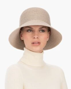 Shenia™ Cloche 23 Shenia™ Cloche -Ericjavits Shop FW23 12907 SHENIA CLOCHE BONE FNT BRM DWN