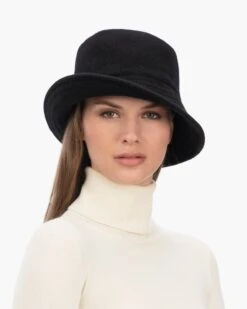 Wool Bucket -Ericjavits Shop FW23 13049 WOOL BUCKET BLK LEAD