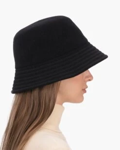 Wool Bucket -Ericjavits Shop FW23 13049 WOOL BUCKET BLK SIDEcopy