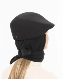 Duckie W/ Scarf 17 Duckie W/ Scarf -Ericjavits Shop FW24 12195 DUCKIE W SCARF BLACK REAR d8240ca6 f11e 40d0 9a69 ce25a669ccc5