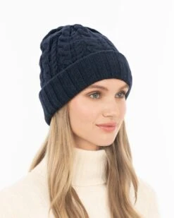Knit Fisherman Cap -Ericjavits Shop FW24 13599 KNIT FISHERMAN NAVY 3 4 d543148a c67c 4ab9 b72e 3250c423605a