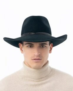 Mr. Wool Western -Ericjavits Shop FW24 32050 WOOL WESTERN BLK FNT