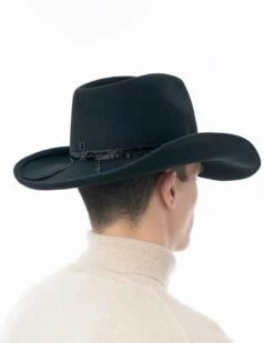 Mr. Wool Western -Ericjavits Shop FW24 32050 WOOL WESTERN BLK REAR