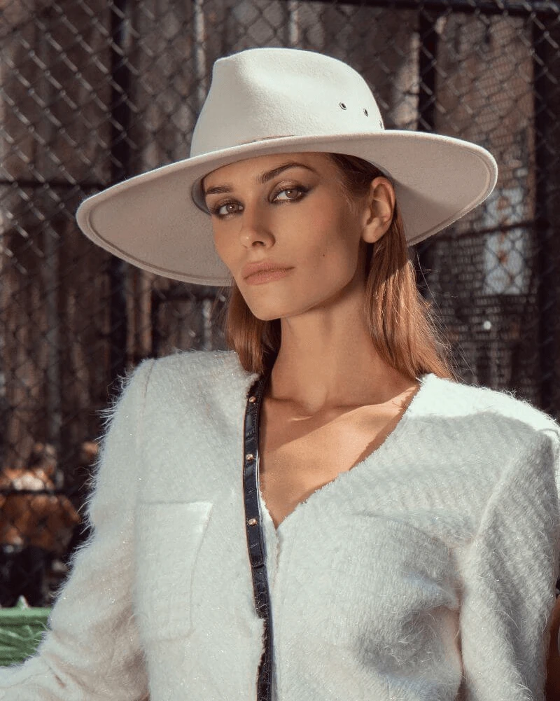 Jade Wool Felt Fedora Hat 2 Jade Wool Felt Fedora Hat - Image 2