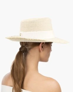 Fringe Pinch 23 Fringe Pinch -Ericjavits Shop SS22 12970 FRINGE PINCH WHITE MIX REAR