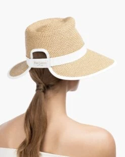 Suncrest Visor Peanut White -Ericjavits Shop SS22 13820 SUN CREST PEANUT WHITE BACKcopy 4b9ab7f7 2c23 433c 96a7 90fcac4e3edf