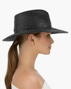Squishee® Bayou Fedora Hat 25 Squishee® Bayou Fedora Hat -Ericjavits Shop SS22 14013 SQ BAYOU BLACK SIDE