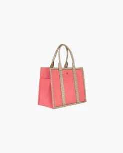 Cote D'Azur Tote Bag - Final Sale -Ericjavits Shop SS22 23332 COTE D AZUR SALMON MIX 1copy df5b480f 033a 4cc1 8219 e57108d247ec