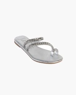 Chainmi Toe Loop Sandal Silver - Final Sale