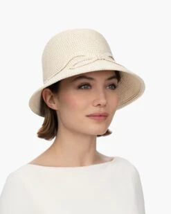 Bow Cloche 26 Bow Cloche -Ericjavits Shop SS23 14071 BOW CLOCHE WHITE MIX MAIN 3a4f3874 c616 4d42 8d84 f23d3a0c0e4d