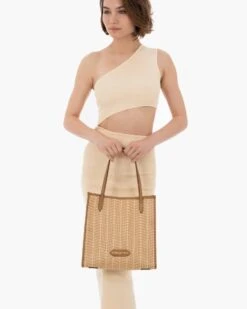 Biza Shoulder Tote -Ericjavits Shop SS23 23556 BIZA PEANUT HOLDcopy