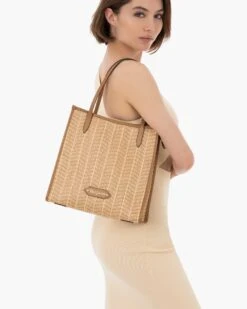 Biza Shoulder Tote -Ericjavits Shop SS23 23556 BIZA SHOULDER PEANUT SHOULDER