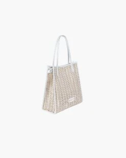 Biza Shoulder Tote -Ericjavits Shop SS23 23556 BIZA WHITE MIX 1copy