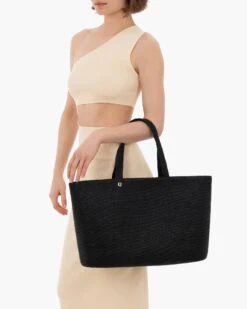 Sinclair Tote -Ericjavits Shop SS23 23818 SINCLAIR TOTE BLACK ELBOW