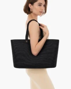 Sinclair Tote -Ericjavits Shop SS23 23818 SINCLAIR TOTE BLACK SHOULDER