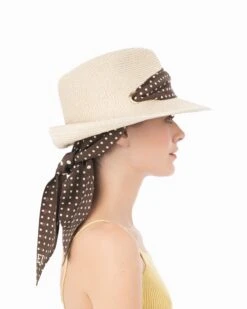 Twilly Billy Classic -Ericjavits Shop SS24 12183C TWILLY CLASSIC CREAM CHOCOLATE PROFILE
