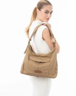 Cargo Hobo 16 Cargo Hobo -Ericjavits Shop SS24 23386 CARGO HOBO KHAKI SLDR 2 FINGERS