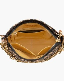 Chain Pouch Raffia -Ericjavits Shop SS24 23389 CHAIN POUCH RAFFIA BLK MIX INT