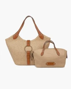 Trek Tote -Ericjavits Shop SS24 23895 TREK TOTE PEANUT FNT W POUCH ea77befb 2ae7 4b8f b849 8d3ecb5f6089