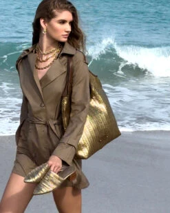 Aura II -Ericjavits Shop SS24 PALM BEACH AURA II AURA MULE ANTQ GLD