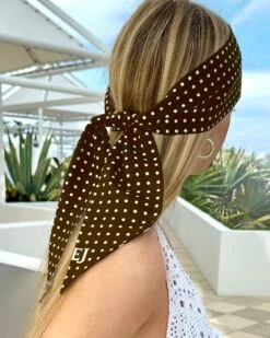 Twilly Scarf Tencel -Ericjavits Shop SS24 PALM BEACH TWILLY SCARF CHOC HEAD SCARF 49195d23 a99e 484c 9b08 74aafc6402b1